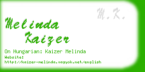 melinda kaizer business card